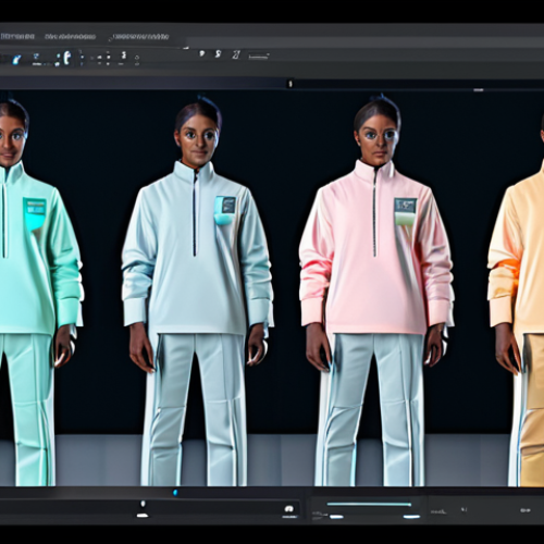 Home 10 AI-Assisted Fashion Design**
"A fashion designer, fully clothed in stylish, modest clothing, working on a digital design interface with AI suggestions highlighted, professional studio setting, appropriate attire, safe for work, perfect anatomy, correct proportions, natural pose, professional digital art, high quality, vibrant colors, futuristic elements, emphasizing collaboration between human creativity and AI assistance."
**