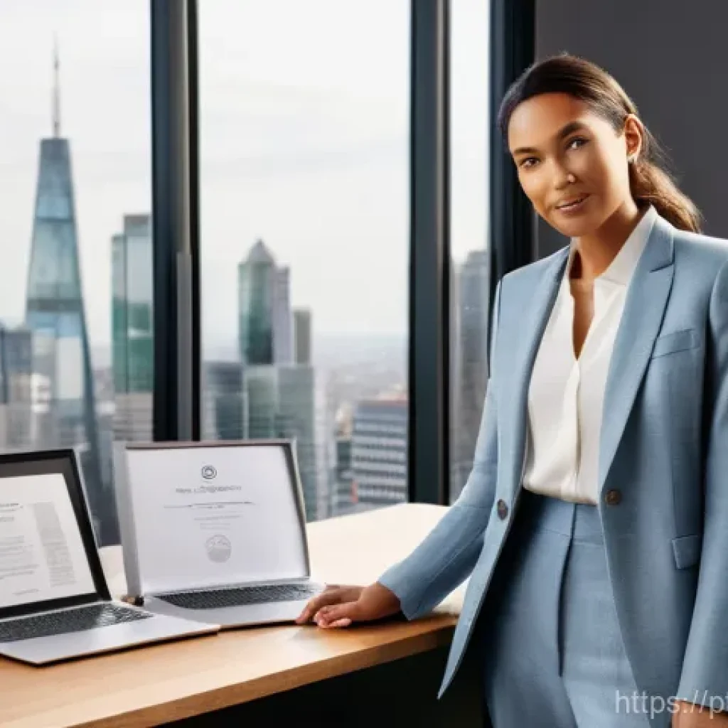 의류기술 실무와 관련된 국제 자격증 - **Professional Achievement in Sustainable Fashion:** A diverse, confident fashion professional, arou...