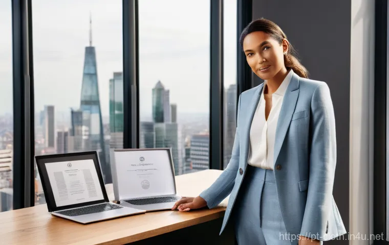 의류기술 실무와 관련된 국제 자격증 - **Professional Achievement in Sustainable Fashion:** A diverse, confident fashion professional, arou...