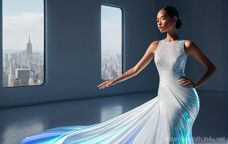 의류기술과 연관된 디자인 툴 - **Prompt: "A high-fashion designer, mid-30s, with a thoughtful expression, working in a sunlit, futu...