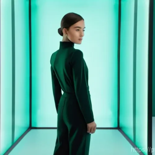 Home 20 의류기술 창업 마케팅 전략 - **Prompt:** A stylish young woman in her late 20s, with a warm and confident expression, is standing...