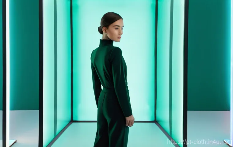 의류기술 창업 마케팅 전략 - **Prompt:** A stylish young woman in her late 20s, with a warm and confident expression, is standing...